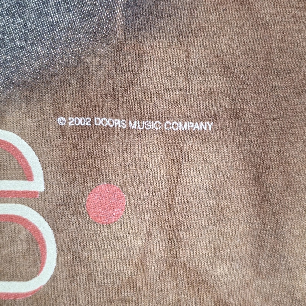 The Doors Shirt Mens XL Morrison Hotel Liquid Blue Tie Dye Brown Vintage 2002 Te - Picture 5 of 10